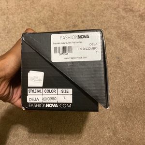 Red Bandana Flat Sandals